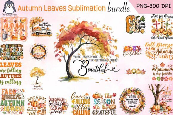 Autumn Leaves Sublimation Bundle