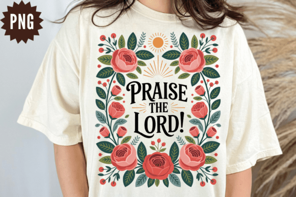 Christian Flower Praise the Lord PNG Illustrations