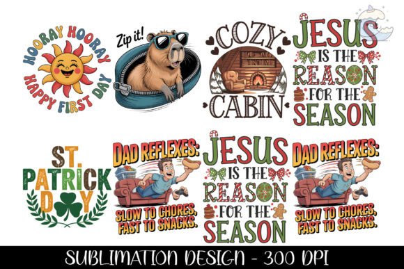 Cozy Cabin Jesus Quotes PNG Bundle
