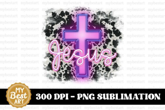 Cross Jesus Cowhide PNG for Crafts