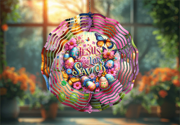 Easter Jesus is My Savior Wind Spinner Print Templates