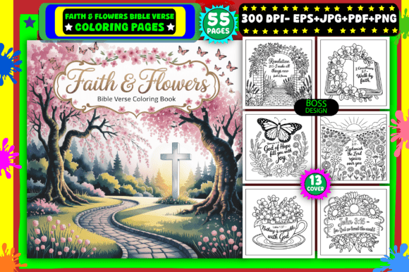 Faith Flowers Bible Verse Coloring Pages Amp
