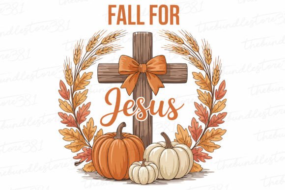 Fall for Jesus SVG Cut File for Crafts