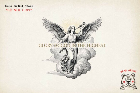 Glory to God in the Highest, Jesus PNG — Faith-Based Illustrations