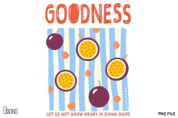 Goodness Bible Verse Christian Fruit PNG Illustrations
