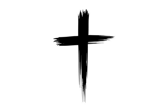 Grunge Brush Stroke Cross SVG — Graphic Templates
