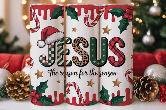 Jesus Christmas Tumbler Wrap — Tumbler Wraps for Handmade Joy