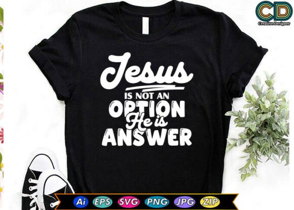 JESUS is NOT an OPTION. but HE is ANSWER — Print Templates