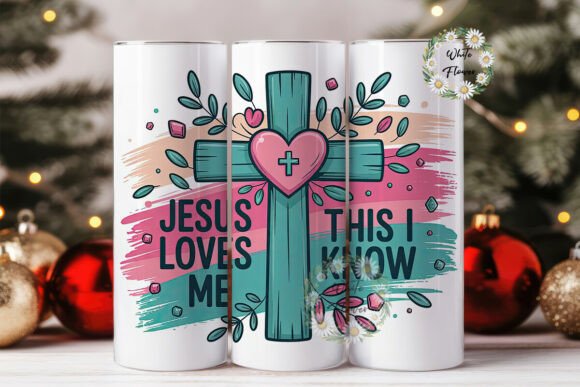 Jesus Loves Me Tumbler Wrap for Tumbler Wraps