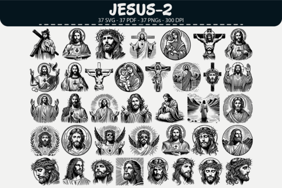 Jesus Vector Clipart – 37 Designs Illustrations
