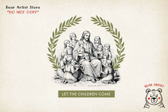 Let the Children Come, Jesus PNG Illustrations