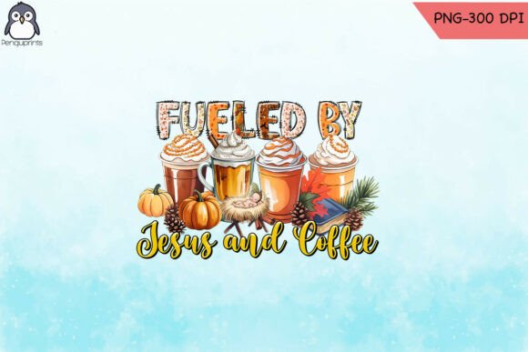 Pumpkin Spice Jesus Christ Coffee PNG for Crafts