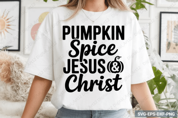 Pumpkin Spice Jesus & Christ SVG for Crafts